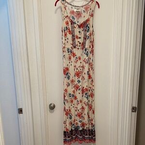 Dress Knox Rose Floral Maxi Dress with Red and Blue Patterns